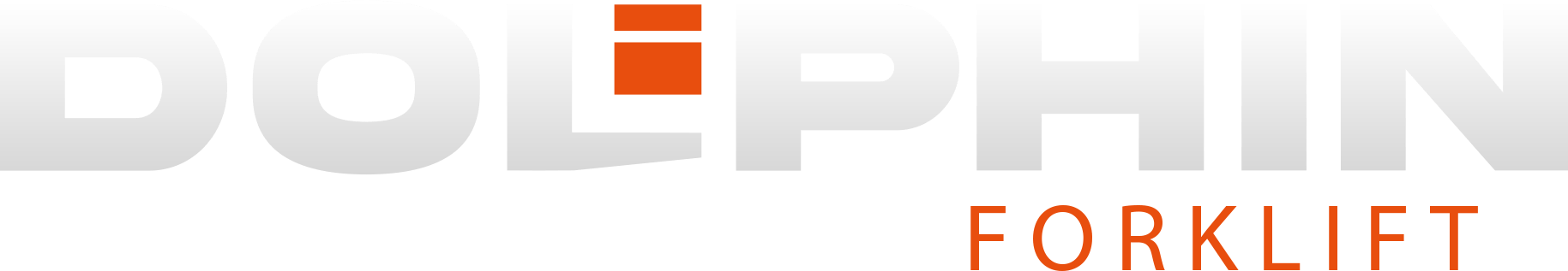 Dolphin Forklift logosu gradyan geçişli renkli versiyon PNG